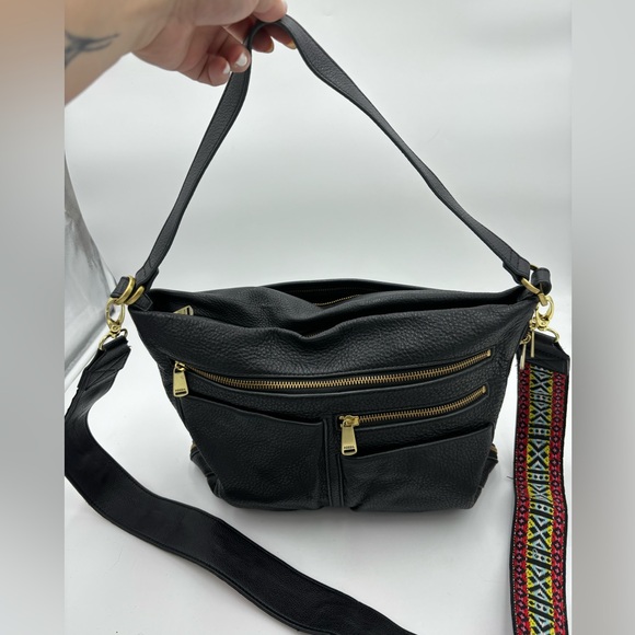 FOSSIL Pebbled Leather Expandable Covertible Crossbody Shoulder Bag - Picture 4 of 16